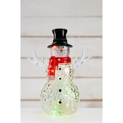 Markslöjd 706044 - FRANS LED Christmas Decoration LED/0.06W/3xAAA Snowman