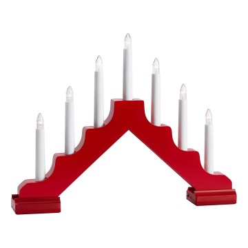 Markslöjd 706050 - LED Christmas candlestick EVELIN 7xLED/0,06W/6xAA white