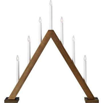 Markslöjd 706226 - Christmas candlestick ARIELE 7xE10/3W/230V wood/white