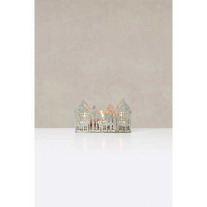 Markslöjd 706365 - LED Christmas candle holder YORK 3xLED/0.1W/1xCR2032 grey