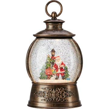Markslöjd 706451 - RUDOLPH LED Christmas Decoration, 0.5 W LED, 3×AA Bronze Lantern