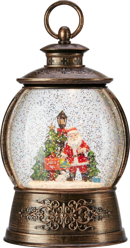 Markslöjd 706451 - RUDOLPH LED Christmas Decoration, 0.5 W LED, 3×AA Bronze Lantern