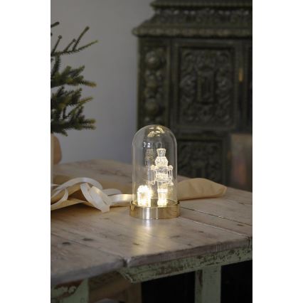 Markslöjd 706527 - LED Christmas decoration ISLA LED/0,12W/3xAA brass/nutcracker