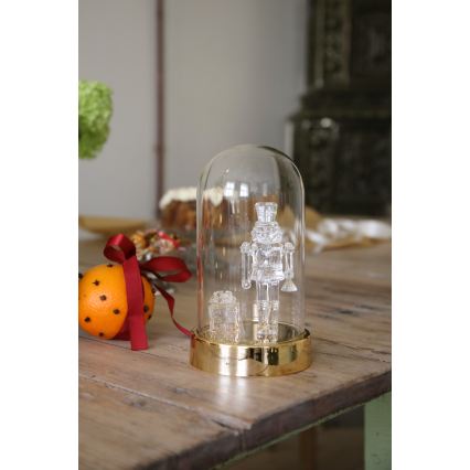 Markslöjd 706527 - LED Christmas decoration ISLA LED/0,12W/3xAA brass/nutcracker