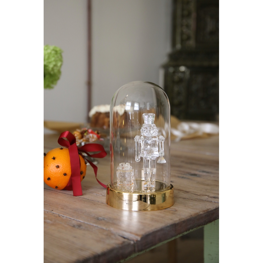 Markslöjd 706527 - LED Christmas decoration ISLA LED/0,12W/3xAA brass/nutcracker