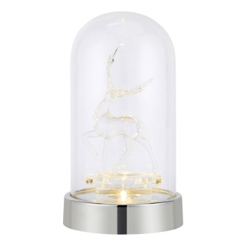 Markslöjd 706528 - LED Christmas decoration ISLA LED/0,06W/3xAA polished chrome/reindeer
