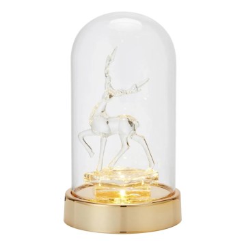 Markslöjd 706529 - LED Christmas decoration ISLA LED/0.06 W/3x AA brass/reindeer