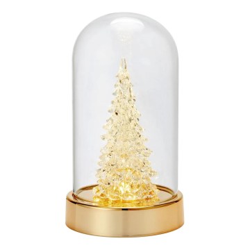 Markslöjd 706531 - LED Christmas decoration ISLA LED/0.06W/3xAA brass/Christmas tree