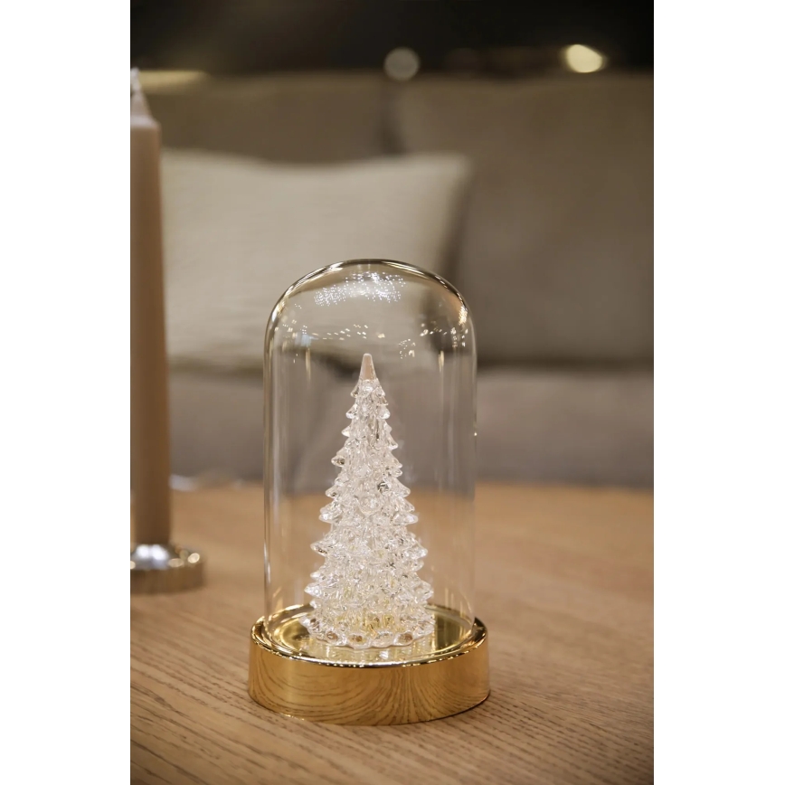 Markslöjd 706531 - LED Christmas decoration ISLA LED/0.06W/3xAA brass/Christmas tree