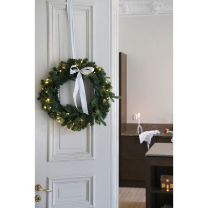 Markslöjd 706541 - LED Outdoor Christmas Wreath VINTRA LED/3W/3xAA Ø 60 cm IP44 warm white