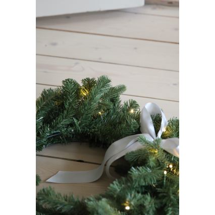 Markslöjd 706541 - LED Outdoor Christmas Wreath VINTRA LED/3W/3xAA Ø 60 cm IP44 warm white