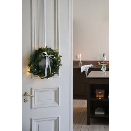 Markslöjd 706542 - LED Outdoor Christmas Wreath VINTRA LED/1.8W/3xAA Ø 40 cm IP44 warm white