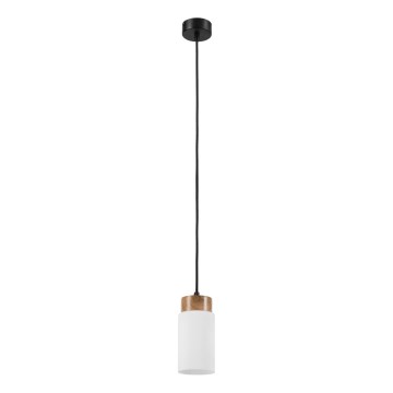 MARKUS Cord Pendant Light 1x E27/15W/230V, Black/Oak