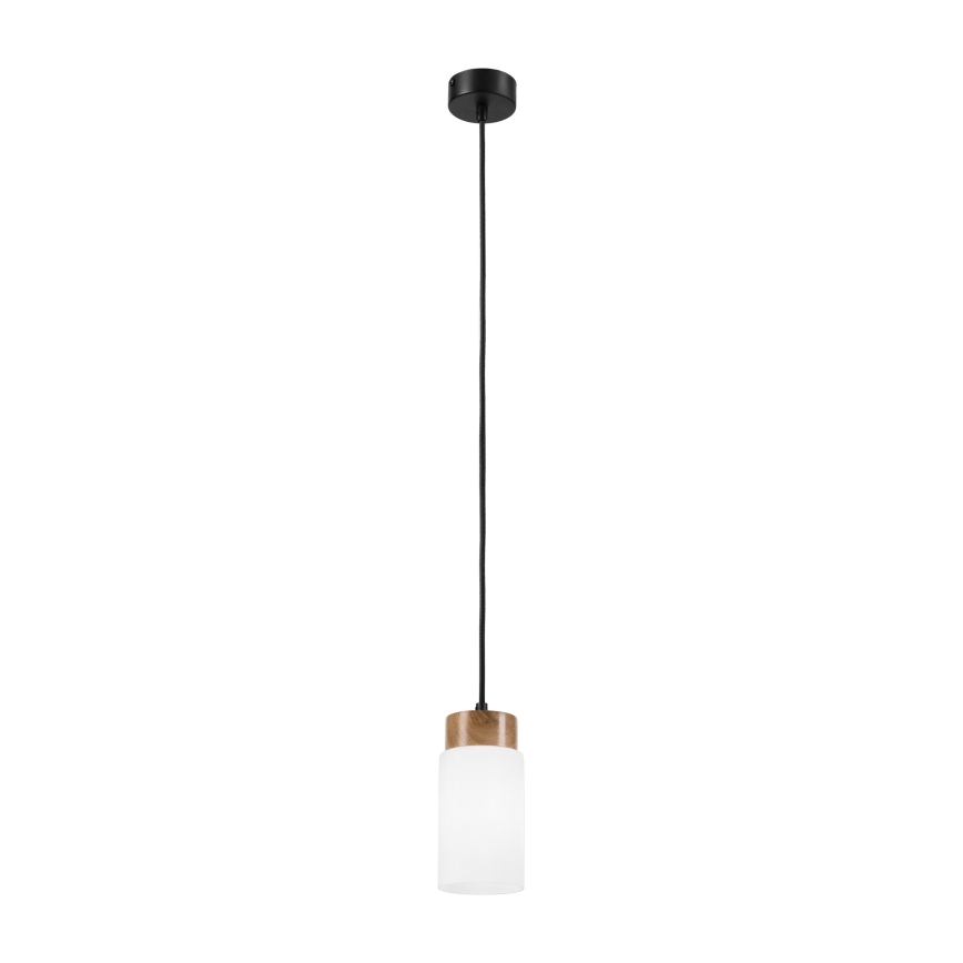 MARKUS Cord Pendant Light 1x E27/15W/230V, Black/Oak