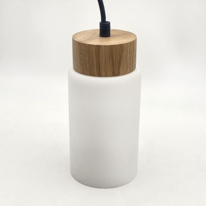 MARKUS Cord Pendant Light 1x E27/15W/230V, Black/Oak