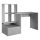MARLO Writing Desk with Shelf — Concrete Grey/White