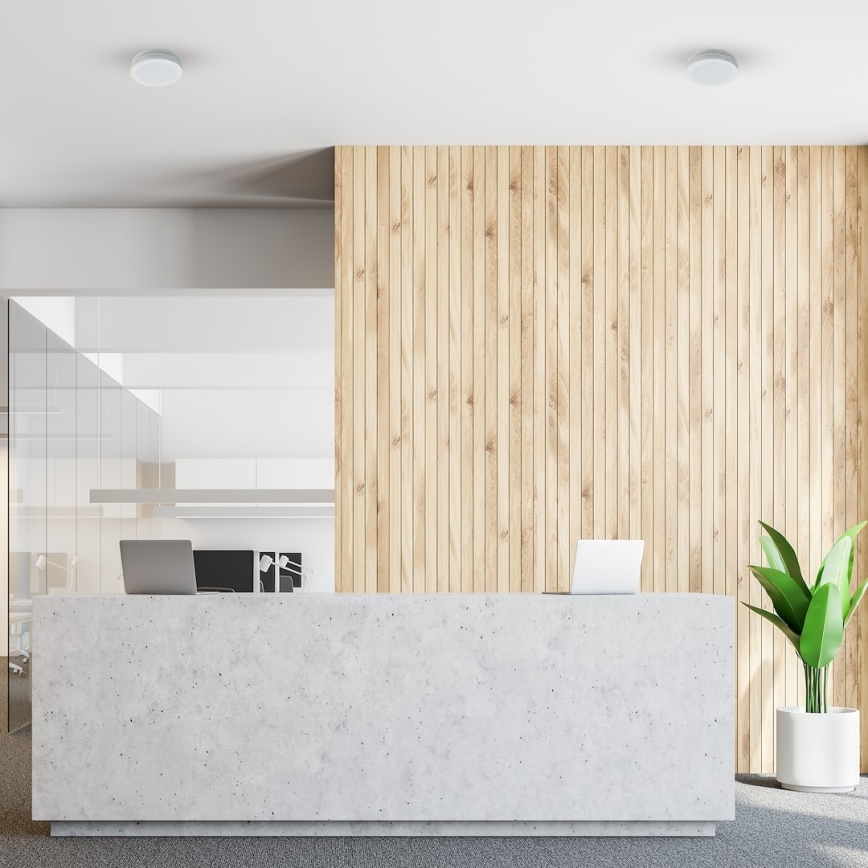 MARLON LED Bathroom Ceiling Light 12W/230V Ø 18 cm IP54 White