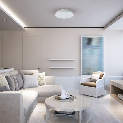 MARLON LED Bathroom Ceiling Light, 36W/230V, Ø 30 cm, IP54, White