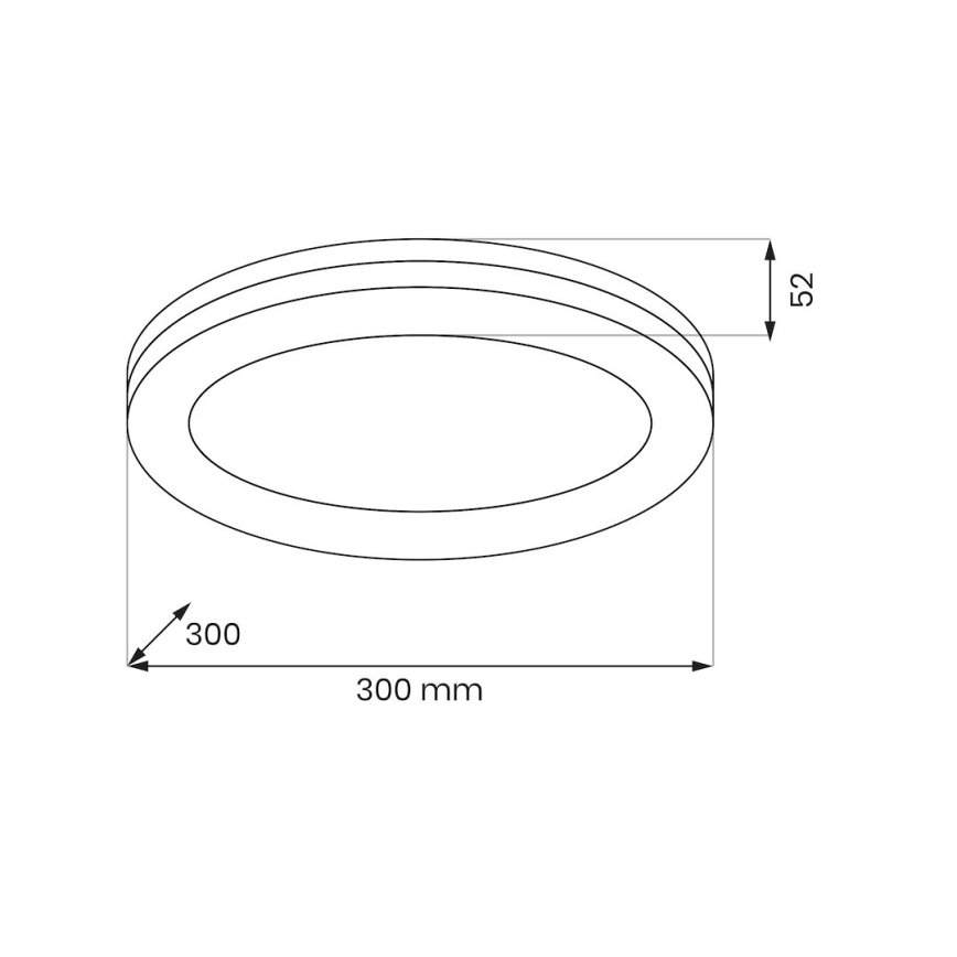 MARLON LED Bathroom Ceiling Light, 36W/230V, Ø 30 cm, IP54, White