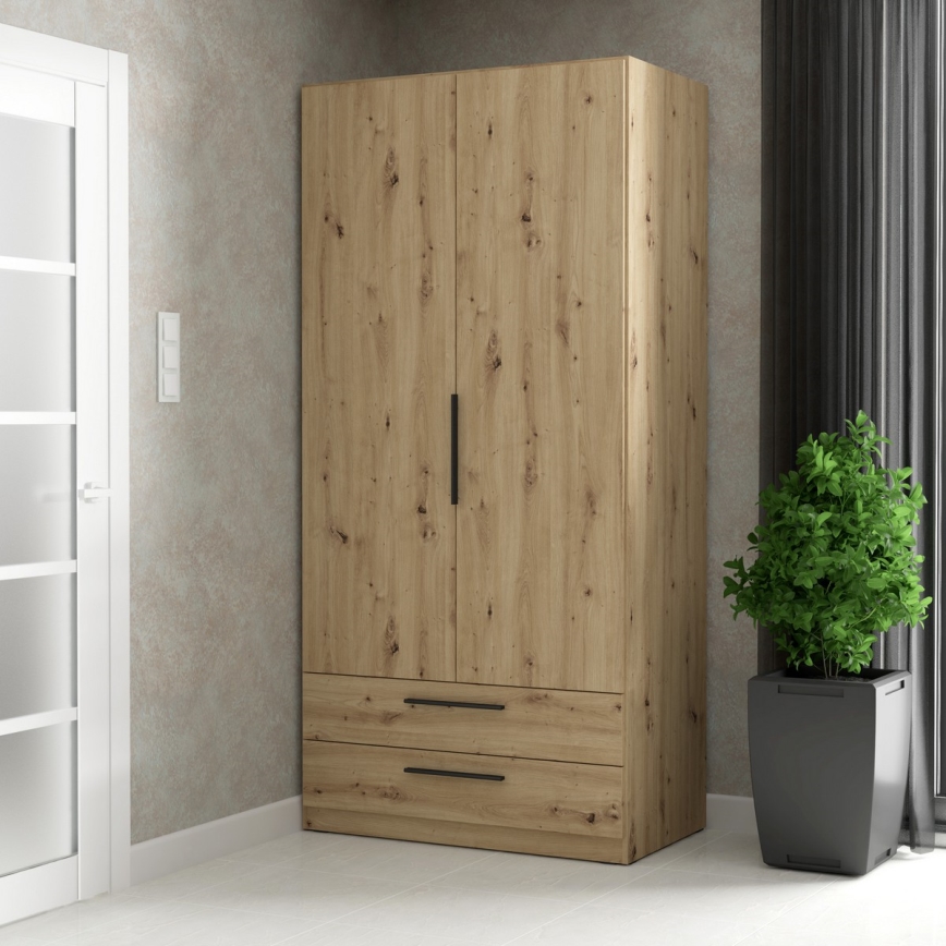 MARO Wardrobe 100x213 cm Artisan Oak