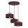 MARTI Cable Pendant, 3x E27/15W/230V, Burgundy/Gold