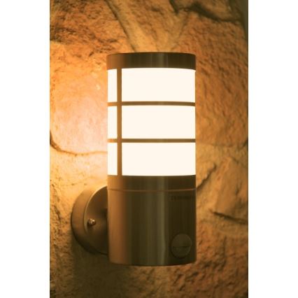Massive 16334/47/10 - Outdoor wall light with a sensor CALGARY 1xE27/14W IP44