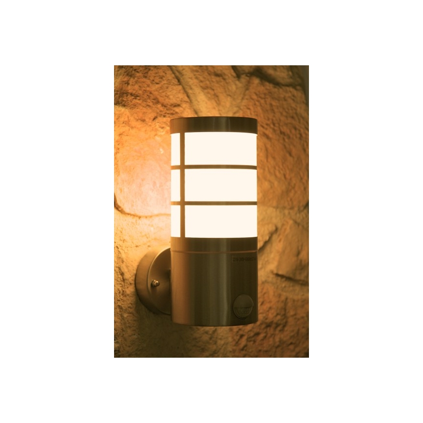 Massive 16334/47/10 - Outdoor wall light with a sensor CALGARY 1xE27/14W IP44