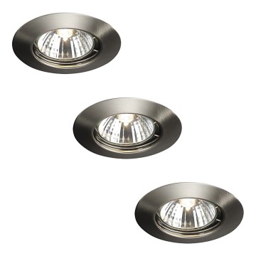 Massive 59393/17/10 - SET 3x Bathroom recessed light ALPHA 1xGU10/50W/230V IP23