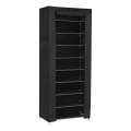 MATIS Fabric Storage Wardrobe with Shelves, 58x160 cm, Black