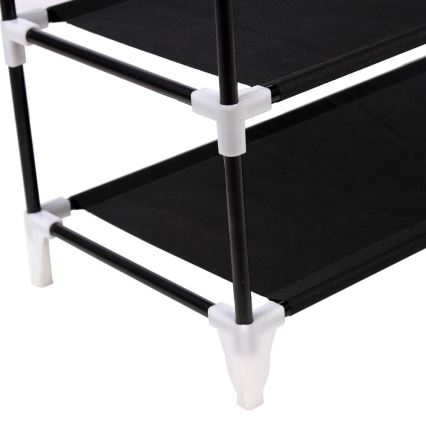 MATIS Fabric Storage Wardrobe with Shelves, 58x160 cm, Black