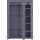 MATIS Fabric Storage Wardrobe with Shelves and Clothes Rail, 110 x 175 cm, Grey