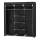 MATIS Fabric Storage Wardrobe with Shelves and Clothes Rail 150x175 cm Black