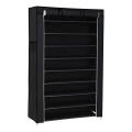 MATIS Fabric Wardrobe with Shelves, 88 x 160 cm, Black