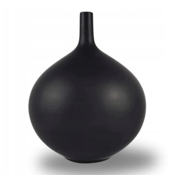 Matte Black Ceramic Vase, 24 cm