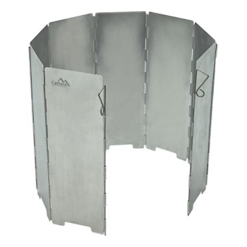 Matte Chrome Stove Windscreen, 24x67 cm