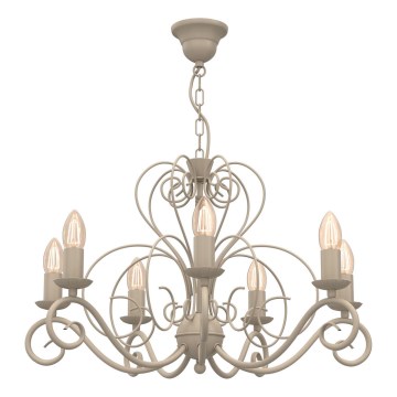 MAURO Chain-Hung Chandelier 7xE14/15W/230V Beige
