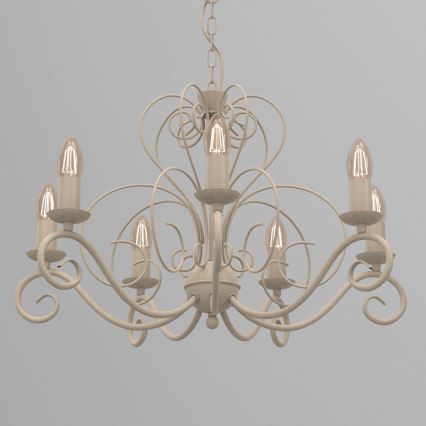 MAURO Chain-Hung Chandelier 7xE14/15W/230V Beige