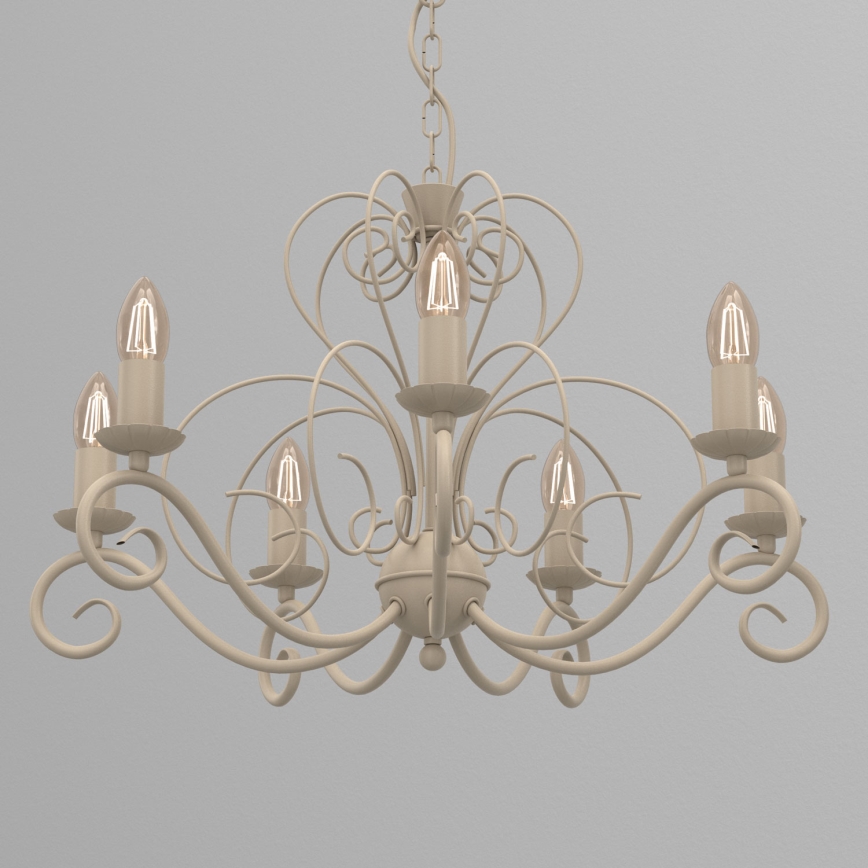 MAURO Chain-Hung Chandelier 7xE14/15W/230V Beige
