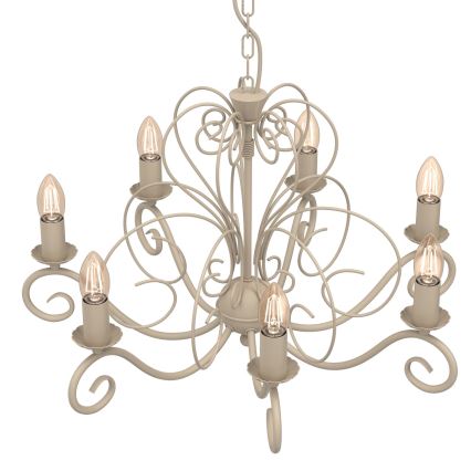 MAURO Chain-Hung Chandelier 7xE14/15W/230V Beige