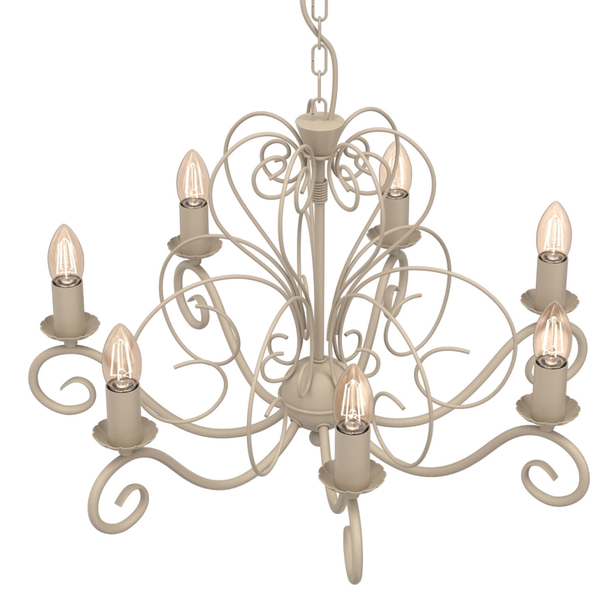 MAURO Chain-Hung Chandelier 7xE14/15W/230V Beige