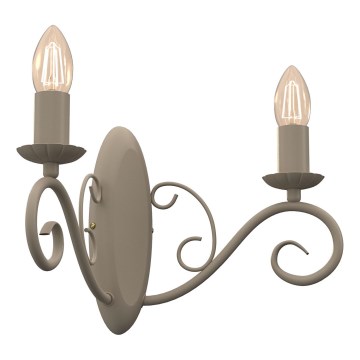 MAURO Wall Lamp 2xE14/15W/230V, Beige