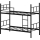 MAVEN Metal Bunk Bed 90x200 cm, Black, Load Capacity 2x100 kg