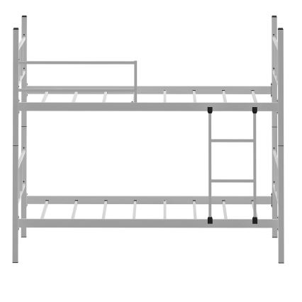 MAVEN Metal Bunk Bed 90x200 cm, White — Weight Capacity 2 x 100 kg