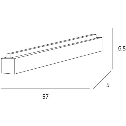 MAXLIGHT C0124 - LED Ceiling light LINEAR LED/18W/230V 57 cm white