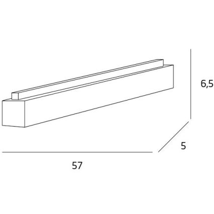 MAXLIGHT C0124D - LED Dimmable ceiling light LINEAR LED/18W/230V 57 cm white