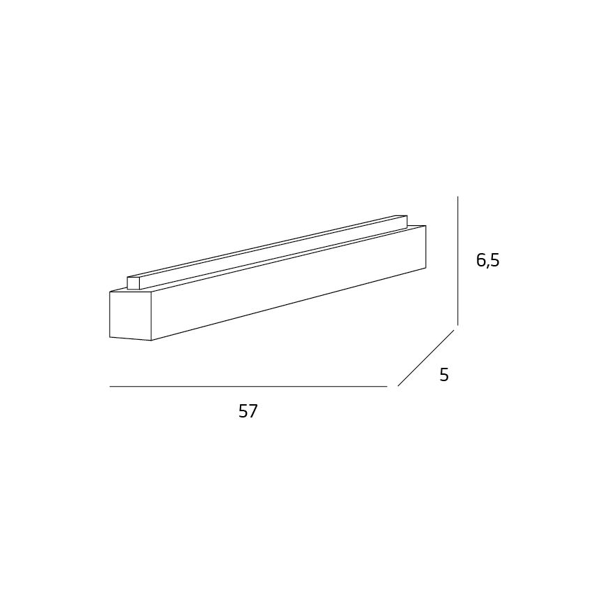 MAXLIGHT C0124D - LED Dimmable ceiling light LINEAR LED/18W/230V 57 cm white