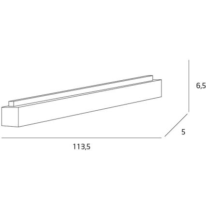 MAXLIGHT C0125D - LED Dimmable ceiling light LINEAR LED/36W/230V 113,5 cm white
