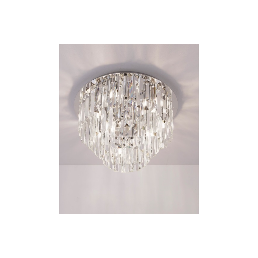 MAXLIGHT C0136 - Ceiling light MONACO 9xG9/40W/230V d. 42 cm shiny chrome
