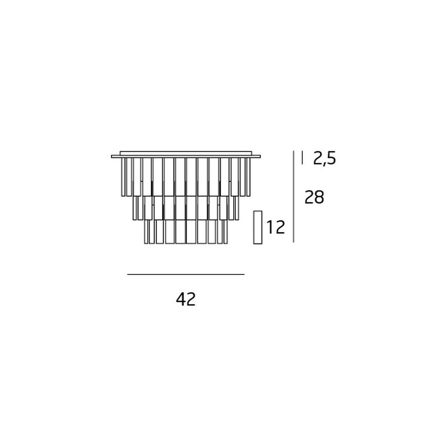 MAXLIGHT C0136 - Ceiling light MONACO 9xG9/40W/230V d. 42 cm shiny chrome