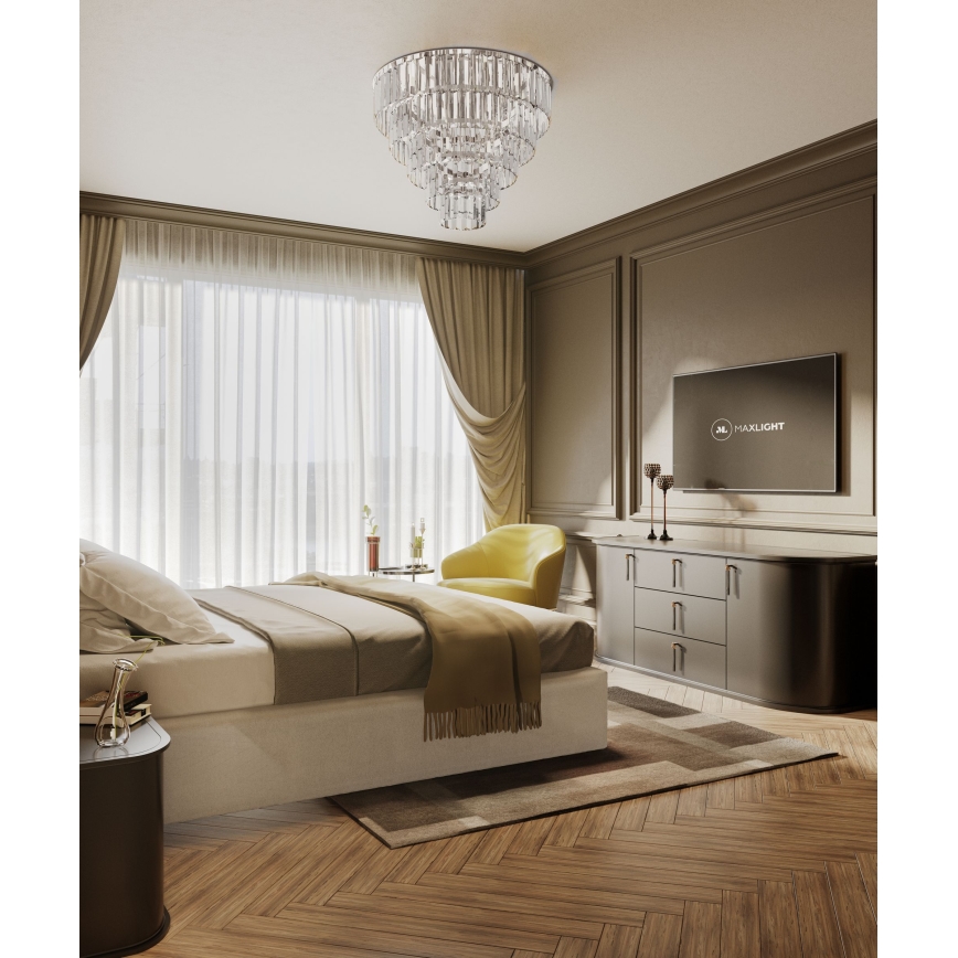 MAXLIGHT C0137 - Ceiling light MONACO 15xG9/40W/230V d. 60 cm shiny chrome